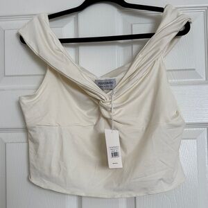 Peppermayo Off-White Crop Top